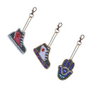5PCS DIY Point Drill Keychain Pendant Metal Shapes Handmade Backpack Or PSH