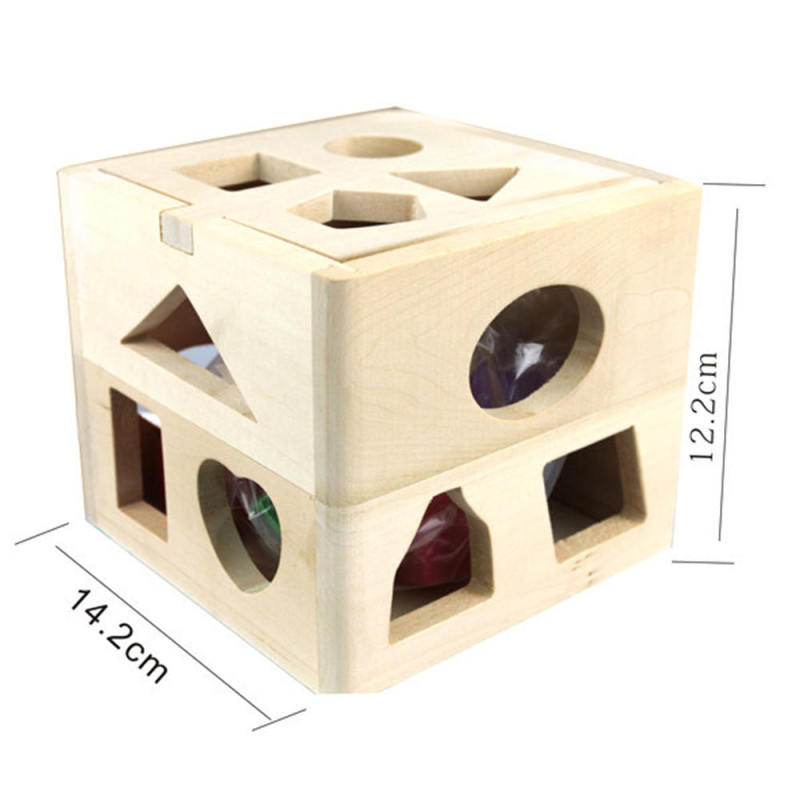 13 Holes Intelligence Box Geometry Digital House Shape Cube Classic Woode XFW