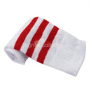 Men Women Over Knee Stripe Tube Socks Long Rugby Running Sport CEC