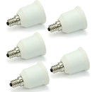 5 Pcs E12 to E27 Base Chandelier LED Light Bulb Lamp Adapter Socket Conver FKC
