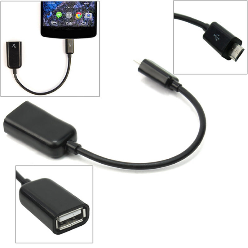 Durable Android Phones Micro USB OTG Adapter Host Cable Black Useful HOT BEQ
