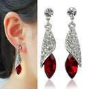 1 Pair Wedding Bridal Teardrop Dangle Earrings Crystal Rhinestone Brid MDN