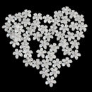 50x Flower Design Nail Art Tips Shiny Rhinestone Decoration Manicure for Girls