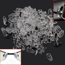 1 Pack 100 Pairs Silicone Nose Pads Flexible Clear Eyeglass Sunglass No ZPQ