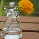Clear Angel Planter Hanging Glass Vase Flower Hydroponic Stand Plants Bottle HOx