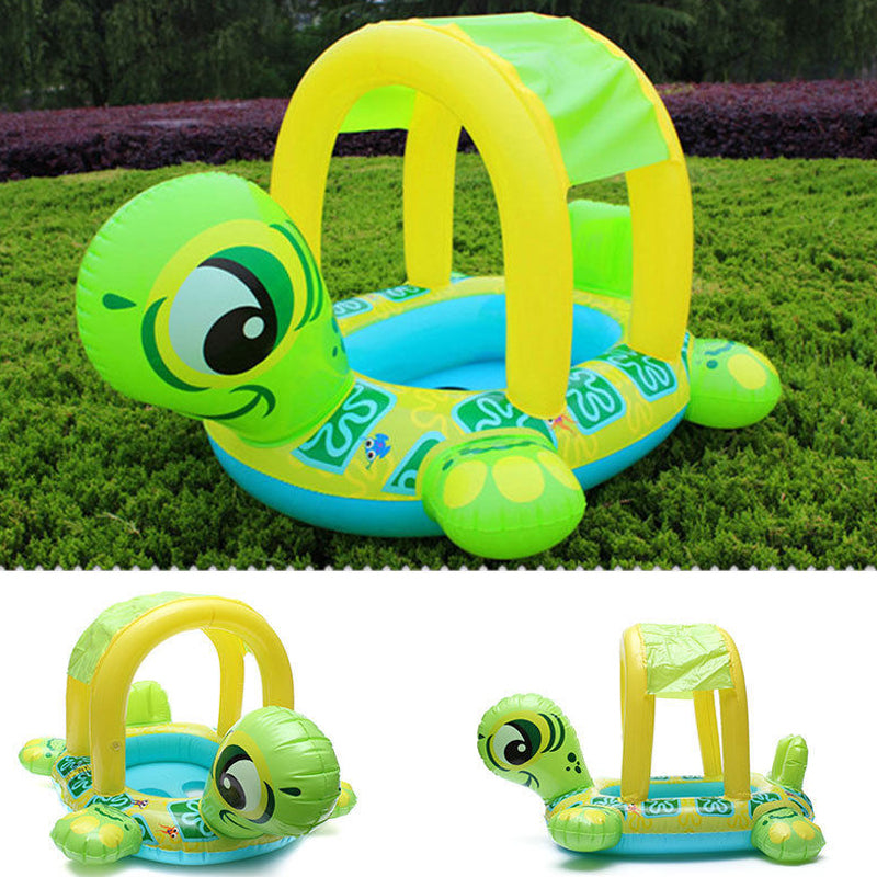 Baby Kids Float Seat Tortoise Boat Inflatable Swim Ring Pool Water Fun ghf