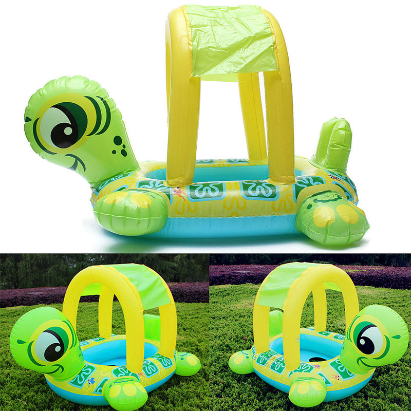 Baby Kids Float Seat Tortoise Boat Inflatable Swim Ring Pool Water Fun ghf