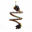 Hot Pet Parrot Chew Rope Budgie Bell Bird Perch Coil Swing Cockatiel Ca KKX