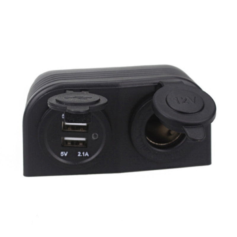 12V Motorcycle Car 5V/3.1A Dual USB LED Charger Cradles Socket Power A OMK