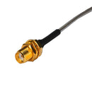 10 cm SMA female bulkhead to SMA male pigtail cable Semi Flexible RG405 New