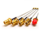 10 cm SMA female bulkhead to SMA male pigtail cable Semi Flexible RG405 New