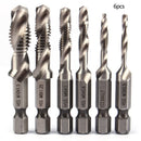 6X 53-58mm M3-M10 Hex Shank HSS Metric Hand Screw Thread Tap Taper Drill KIU