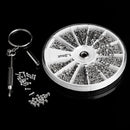 1000pcs Tiny Screws Nut + Screwdriver Watch Eyeglass Glasses Repair Tool Set Kit