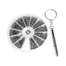 1000pcs Tiny Screws Nut + Screwdriver Watch Eyeglass Glasses Repair Tool Set Kit