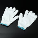 White Five Fingers Heat Resistant Gloves Mitts Oven Cooking Baking MDU