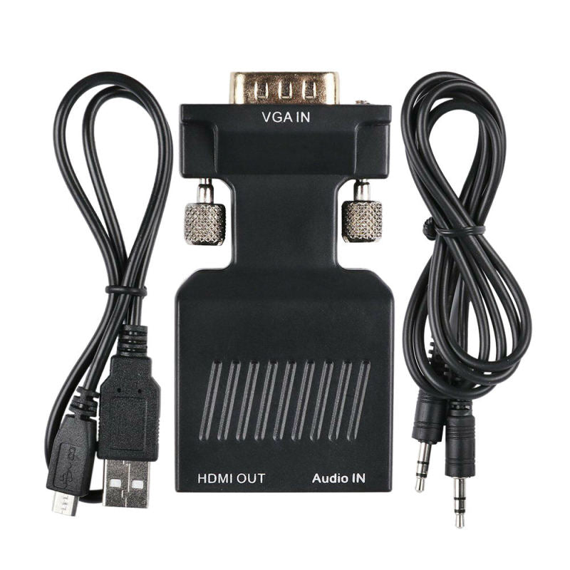For HDMI Female to VGA Male Converter 1080P HD Small Lead Line Conversion PXJ