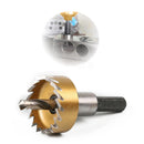 5Pcs Titanium Plated Carbide Tip HSS Drill Bit Saw Set Metal Wood Drilli RKP