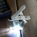 Universal Clamp 60X Clip LED Microscope Magnifier Loupe UV Currency De QCO