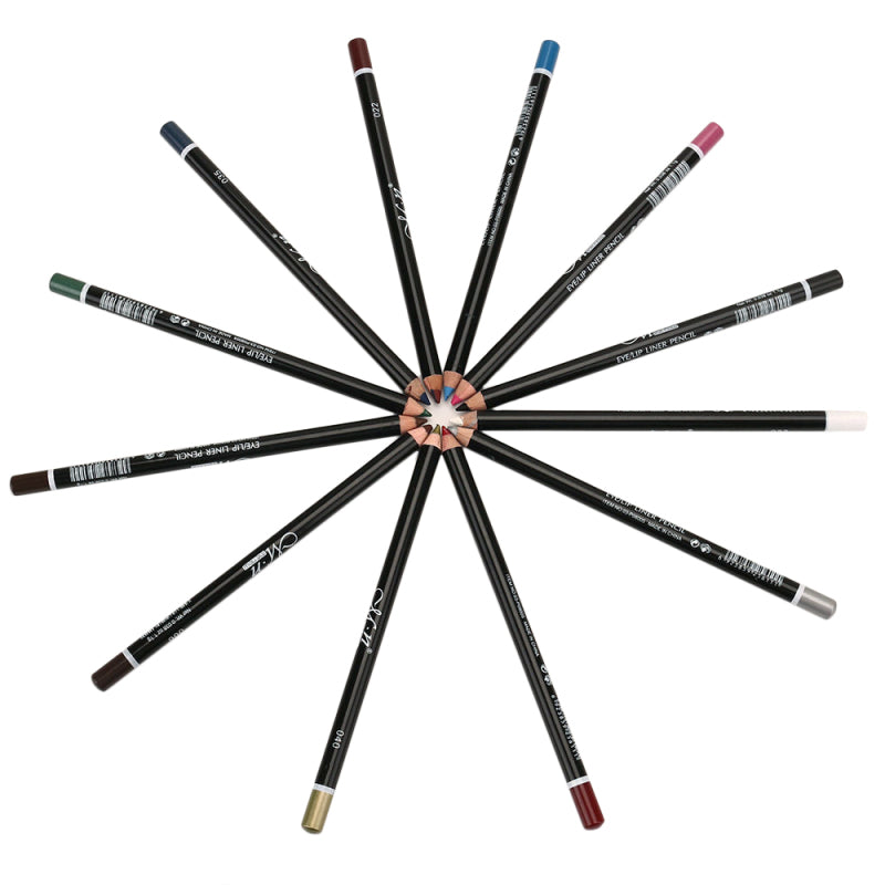 1 Set Professional Eye Shadow Lip Liner Eyeliner Pen Pencil Makeup 12 Color