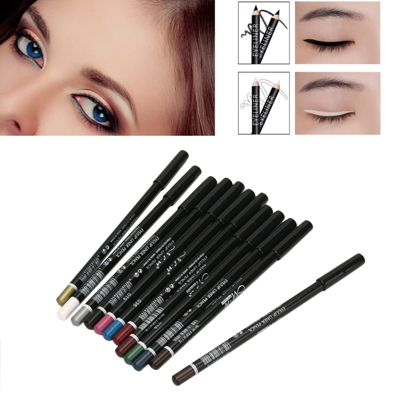 Professional Eye Shadow Lip Liner Eyeliner Pen Pencil Makeup 1 Set 12 Col VCD