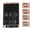 1 Set Professional Eye Shadow Lip Liner Eyeliner Pen Pencil Makeup 12 Color