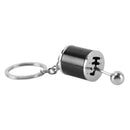 Gear Shift 6-Speed Manual transmission Turbo Keychain Keyring Black FTT
