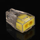 50PCS 2 Pin Wiring Connector Terminal Quick Concatenate PCT Wire Reusab BKY