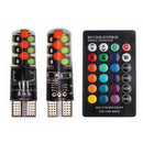 Universal Car Wedge Side Multicolor Light Bulbs w/ Flashing Remote Control jgj