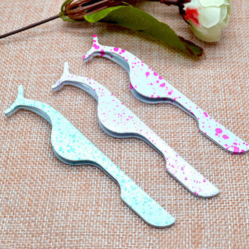 3 Colors FALSE EYELASH APPLICATOR TWEEZER COSMETIC TOOL CLIP EYE LASHE WWB DAH