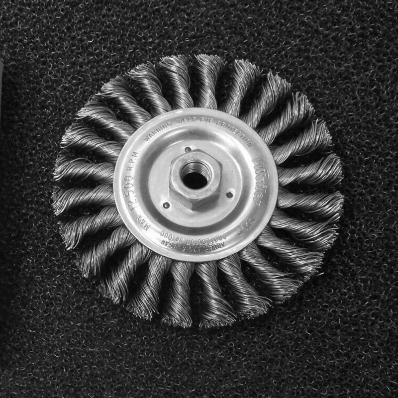 Twist Knot Flat Round Wire Wheel Brush Set Kit For Angle Grinder 4pcs 100 MOQ