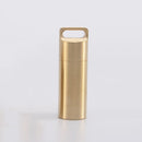 1x Waterproof Matel Brass Pill Box Case Bottle Drug Holder Keychain Con WYL