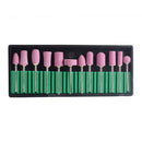12x/Set Nail Art Manicure Tool Ceramic Drill Bits Burs Polishing Grindin GBV