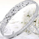 Plated Women Jewelry Adjustable Wedding Bangle Bracelet-Gift GXE