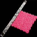 New Cookie Baking Textured Embossing Acrylic Rolling Pin Fondant Cake  EBH