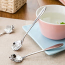 5pcs Stainless Steel Flower Coffee Spoons Tea/Soup Stirring Spoon Shape HGT