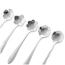 5pcs Stainless Steel Flower Coffee Spoons Tea/Soup Stirring Spoon Shape HGT