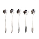 5pcs Stainless Steel Flower Coffee Spoons Tea/Soup Stirring Spoon Shape HGT