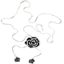 Rose Flower Long Pendant Necklace Sweater Chain Crystal Women Jewelry XVN