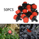 50pcs Adjustable 8-Holes Dripper Drip Irrigation Plant Flow Water Sprinkl OYN