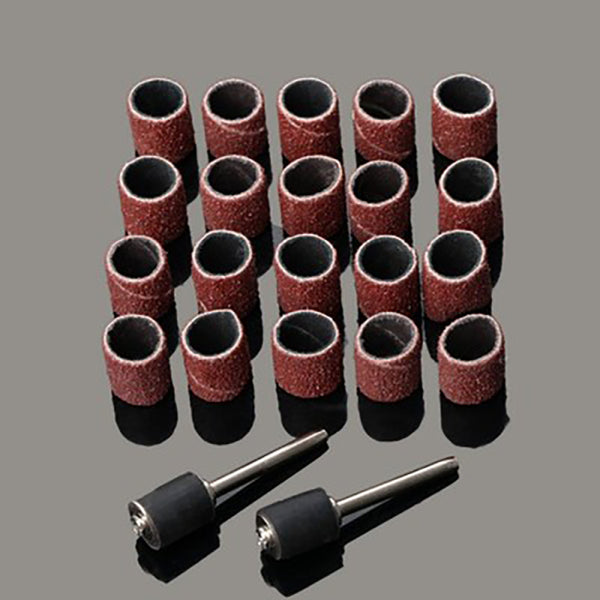 100X 1/2" Sanding Bands +2pcs Sanding Drum Mandrel For Grinder Rotary Tools HOT