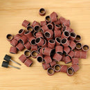 100X 1/2" Sanding Bands +2pcs Sanding Drum Mandrel For Grinder Rotary Tool FGG