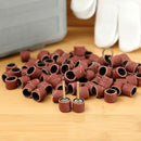 100X 1/2" Sanding Bands +2pcs Sanding Drum Mandrel For Grinder Rotary Tools HOT