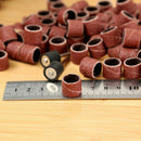100X 1/2" Sanding Bands +2pcs Sanding Drum Mandrel For Grinder Rotary Tools HOT