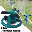 1x Lawn Sprinkler 3 Arms 360 Rotating Water Sprayer for Roof Garden MTL