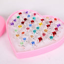 Colorful Diamond Rings Crystal Jewelry Toys Gifts for Children Kids Gir XUZ