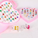 Colorful Diamond Rings Crystal Jewelry Toys Gifts for Children Kids Gir XUZ
