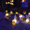 Honey Bee Outdoor 20led String Lights Patio Party Yard Garden Wedding Sol HFV