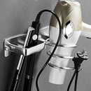 Hair Dryer and Straightener Holder Wall Mounted Metal Bracket with Cable Tidy
