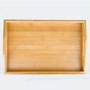 Solid Bamboo Flat Tea Tray Coffee Food Drink Serving Table With Handle C LLP dfs