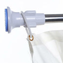 Telescopic Shower Bath Curtain Rail Extendable Heavy Duty Stable Steel Po MOH